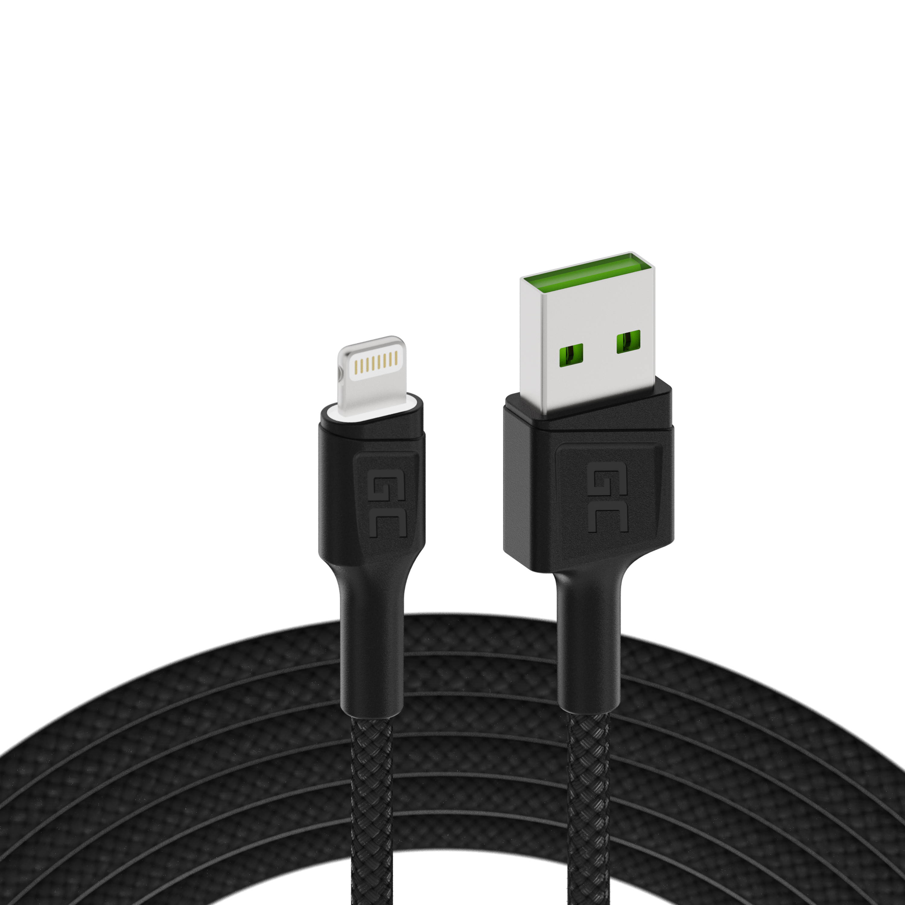 Green Cell Kabel Ray USB-A - Lightning weiss LED 120cm mit support for Apple 2.4A fast charging