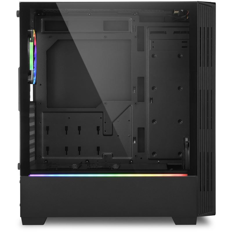 Sharkoon RGB LIT 200 mit Sichtfenster Midi Tower schwarz (ohne Netzteil)