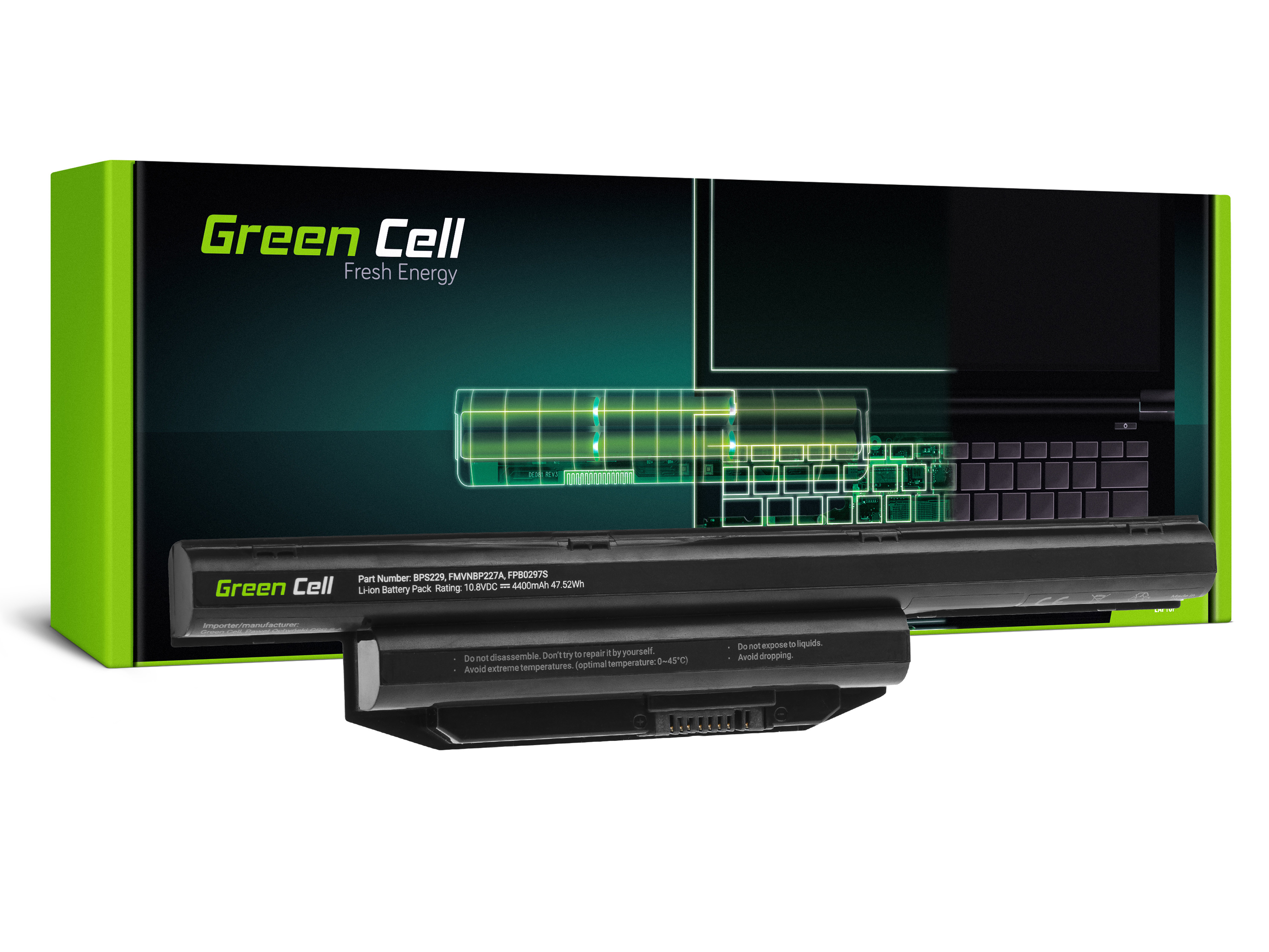 Green Cell Laptop Akku (FS31) - für Fujitsu LifeBook A514 A544 A555 AH544 AH564 E547 E554 E733 E734 E743 E744 E746 E753 E754 S904