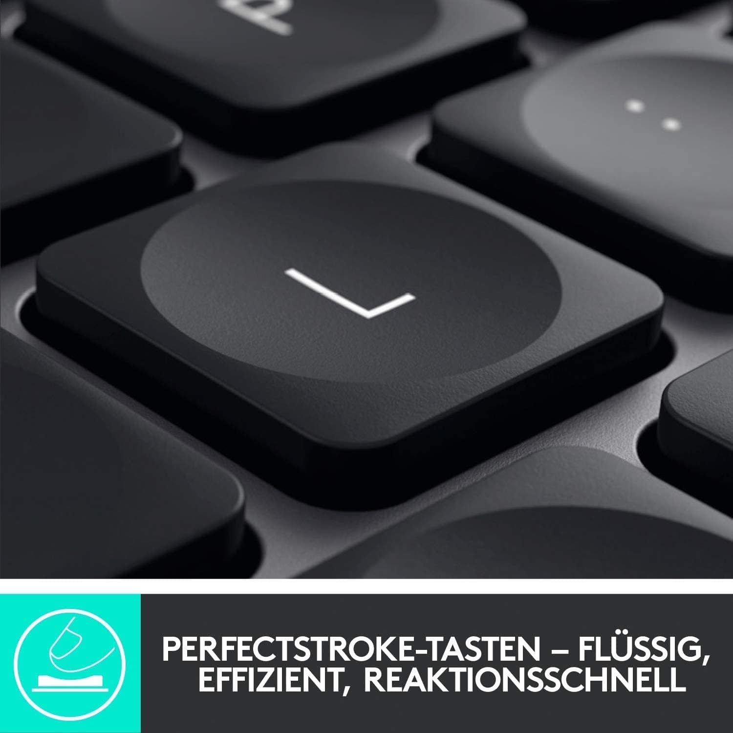 Logitech MX Keys für Apple Mac, Advanced Tastatur kabellos - schwarz