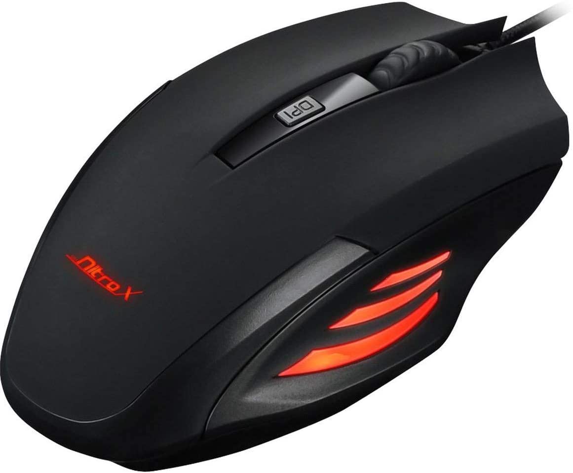 Inter-Tech Gaming-Maus GX-62 LED 3200 DPI schwarz, Kabelgebunden USB