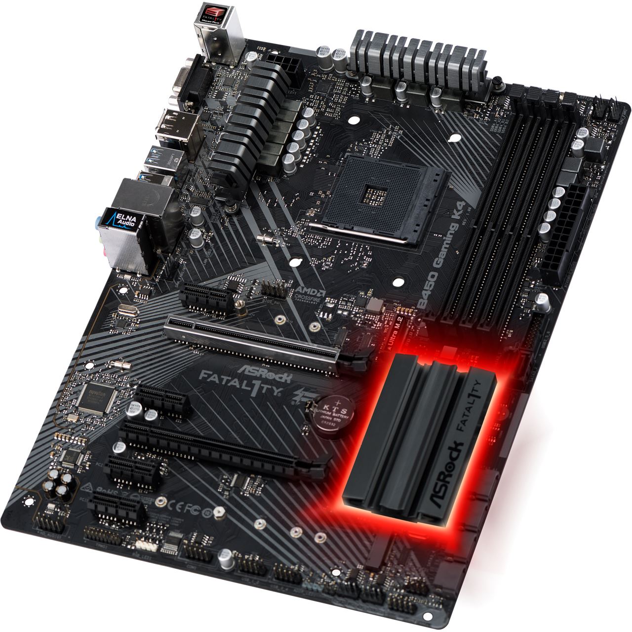 Mainboard ASRock B450 Fatal1ty Gaming K4 AMD B450 So.AM4 Dual Channel DDR4 ATX Retail