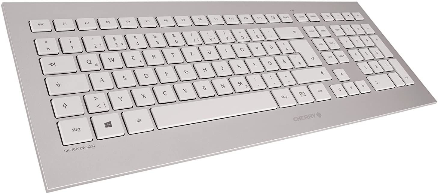 Funk Tastatur/Maus Cherry Desktop DW 8000 [DE] Wireless silber/weiß