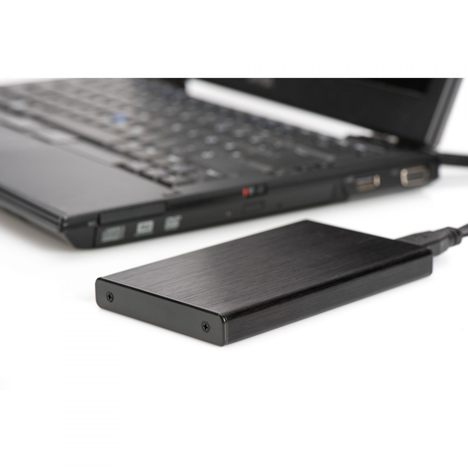 externe 500GB Festplatte 2,5" (6cm) USB 3.0 mit edlem Aluminium-Gehäuse, schwarz
