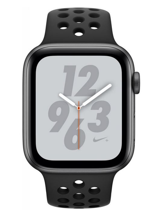 Apple Watch Series 4 Nike+ (MTXM2FD/A) - GPS + Cellular 44mm Space Gray Sportband Schwarz