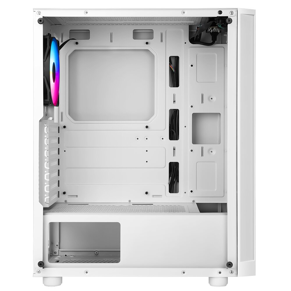 AZZA Spectra 280W (CSAZ-280W) - GAMING Midi Tower, weiß (ohne Netzteil) 