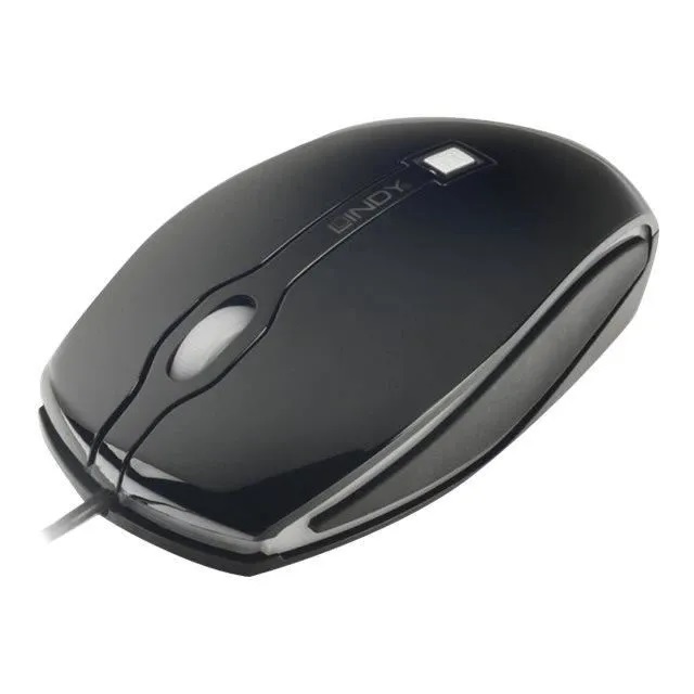 LINDY (20586) - Maus Optisch 800/1200/1600dpi Kabel USB, PS/2, schwarz