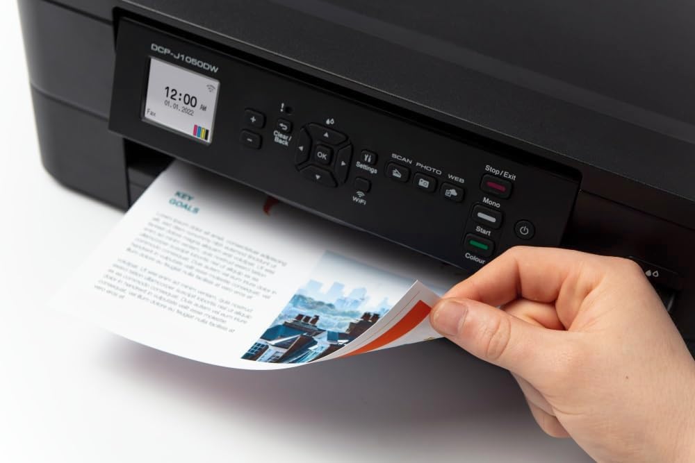 Brother DCP-J1050DW 3in1 (Drucken, Kopieren, Scannen) DIN A4 Tintenstrahl- Multifunktionsdrucker (schwarz)