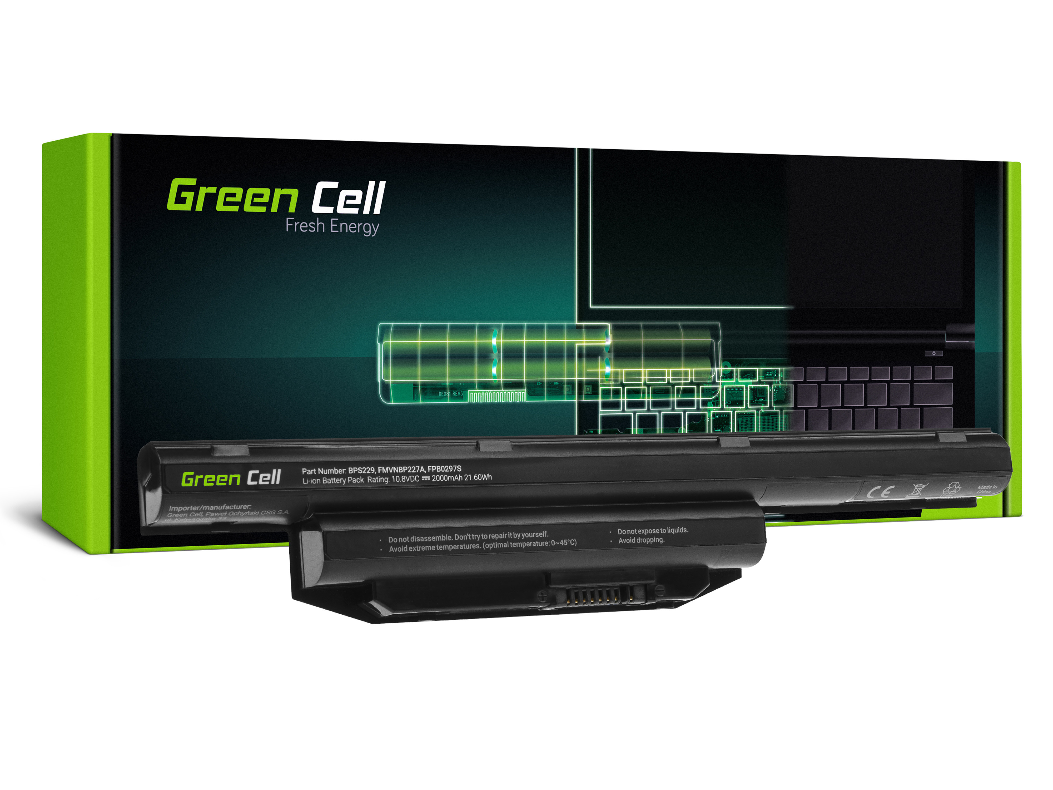 Green Cell Laptop Akku (FS30) - für Fujitsu LifeBook A514 A544 A555 AH544 AH564 E547 E554 E733 E734 E743 E744 E746 E753 E754 S904