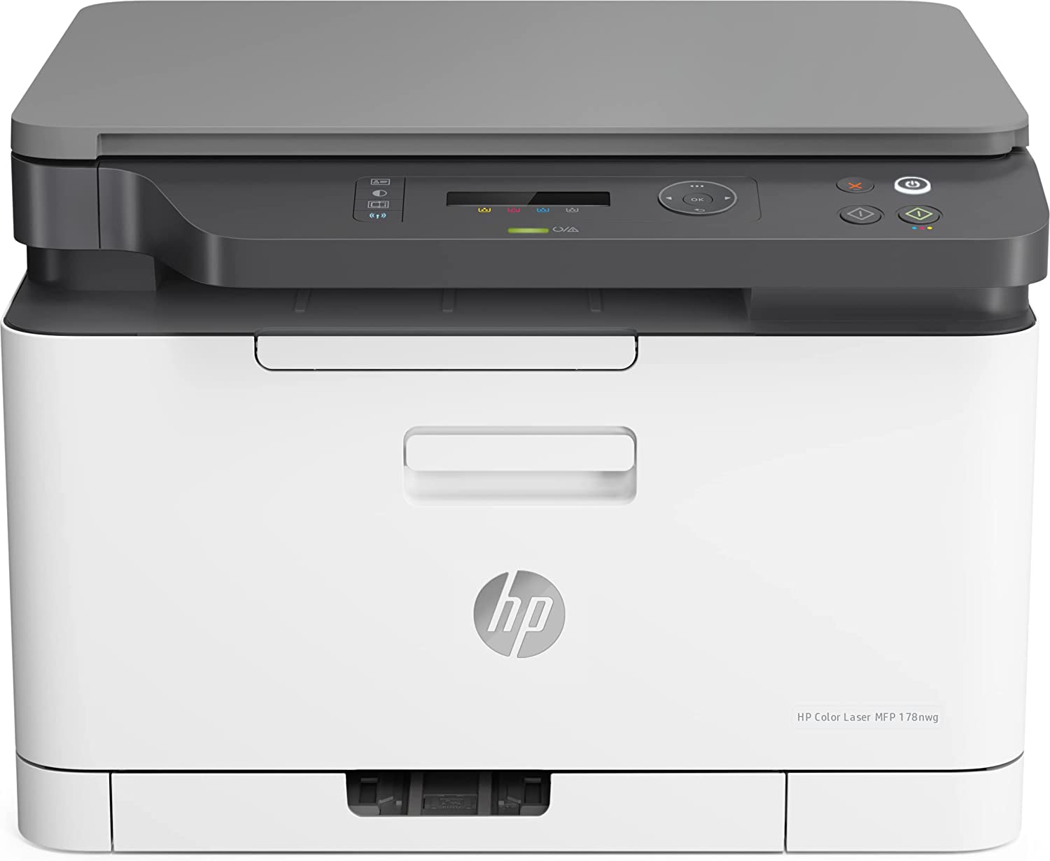 HP Color Laser 178nwg MFP (6HU08A) 3-in-1 - (Drucker, Scanner, Kopierer, WLAN, Airprint), weiß-grau