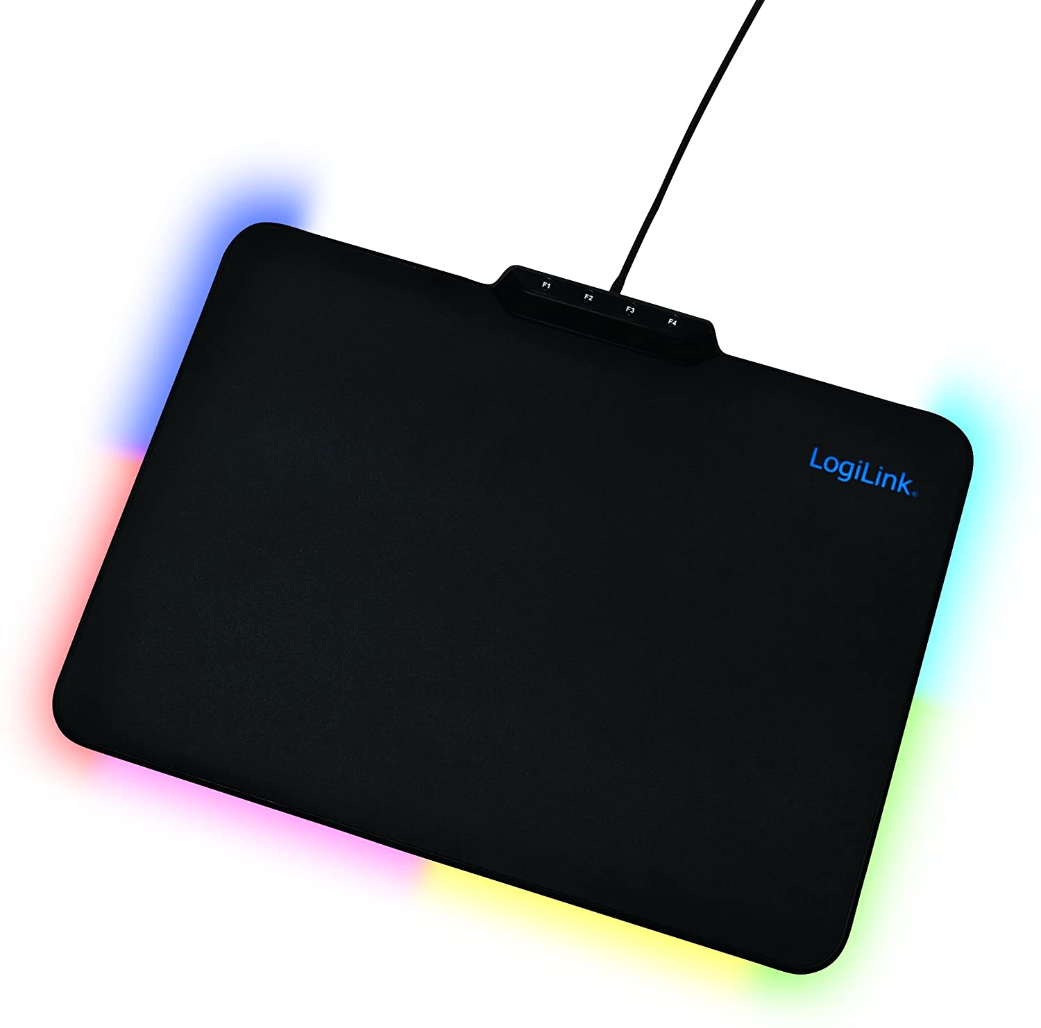 LogiLink Gaming Mauspad mit RGB-LED Beleuchtung 7 LED-Farben
