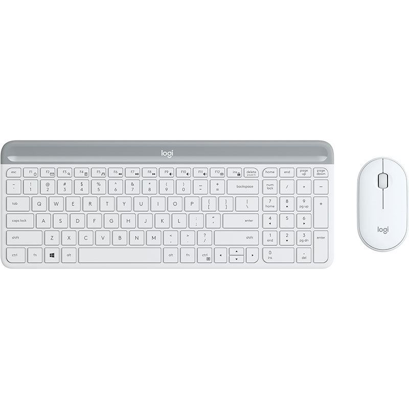 Logitech Ultradünnes Kompaktes kabelloses Tastatur-Maus-Set – MK470 Slim Combo, 10m Reichweite