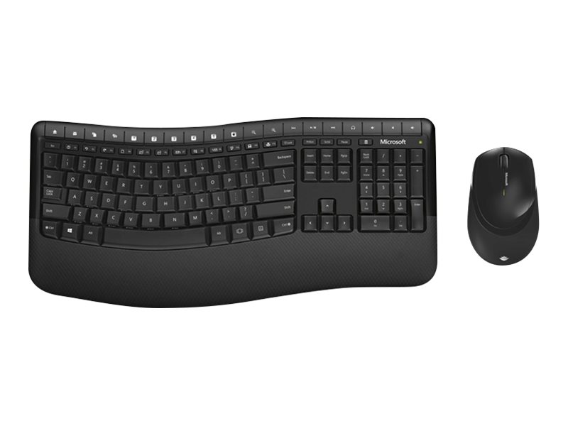 Microsoft Wireless Comfort Desktop 5050 (PP4-00001) - Set mit Maus und Tastatur, QWERTY / EN Tastaturlayout, schwarz