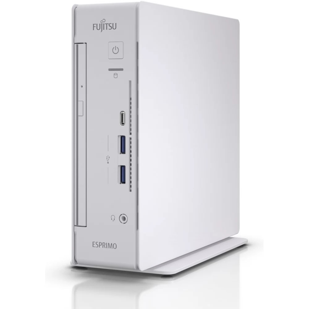 Fujitsu ESPRIMO Q7010 Mini-PC - Intel Quad Core i5-10400T 2,0GHz 8GB RAM 256GB SSD DVD-RW Win11Pro (weiß)