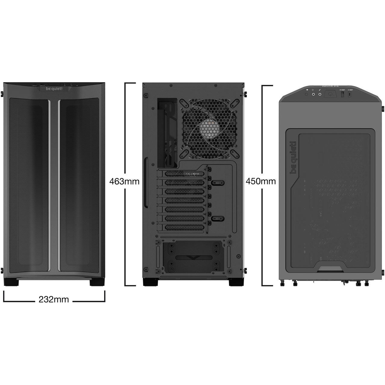 be quiet! Pure Base 500DX (BGW37) - Midi Tower schwarz (ohne Netzteil)