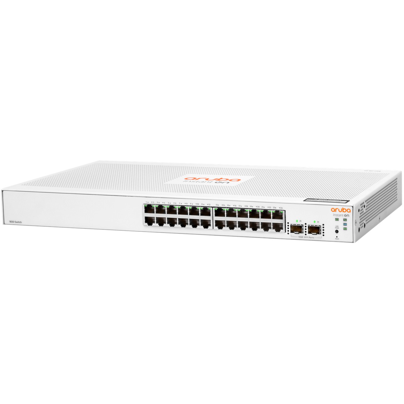 HPE Aruba Instant On 1830 24G 2SFP Switch - Switch - Smart - 24 x 10/100/1000 + 2 x Gigabit SFP (JL812A)