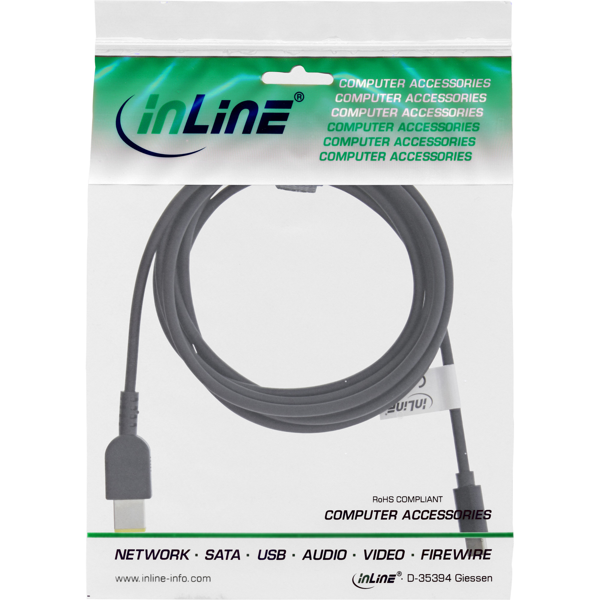 InLine® USB Typ-C zu Lenovo Notebook (rechteckig) Ladekabel, 2m