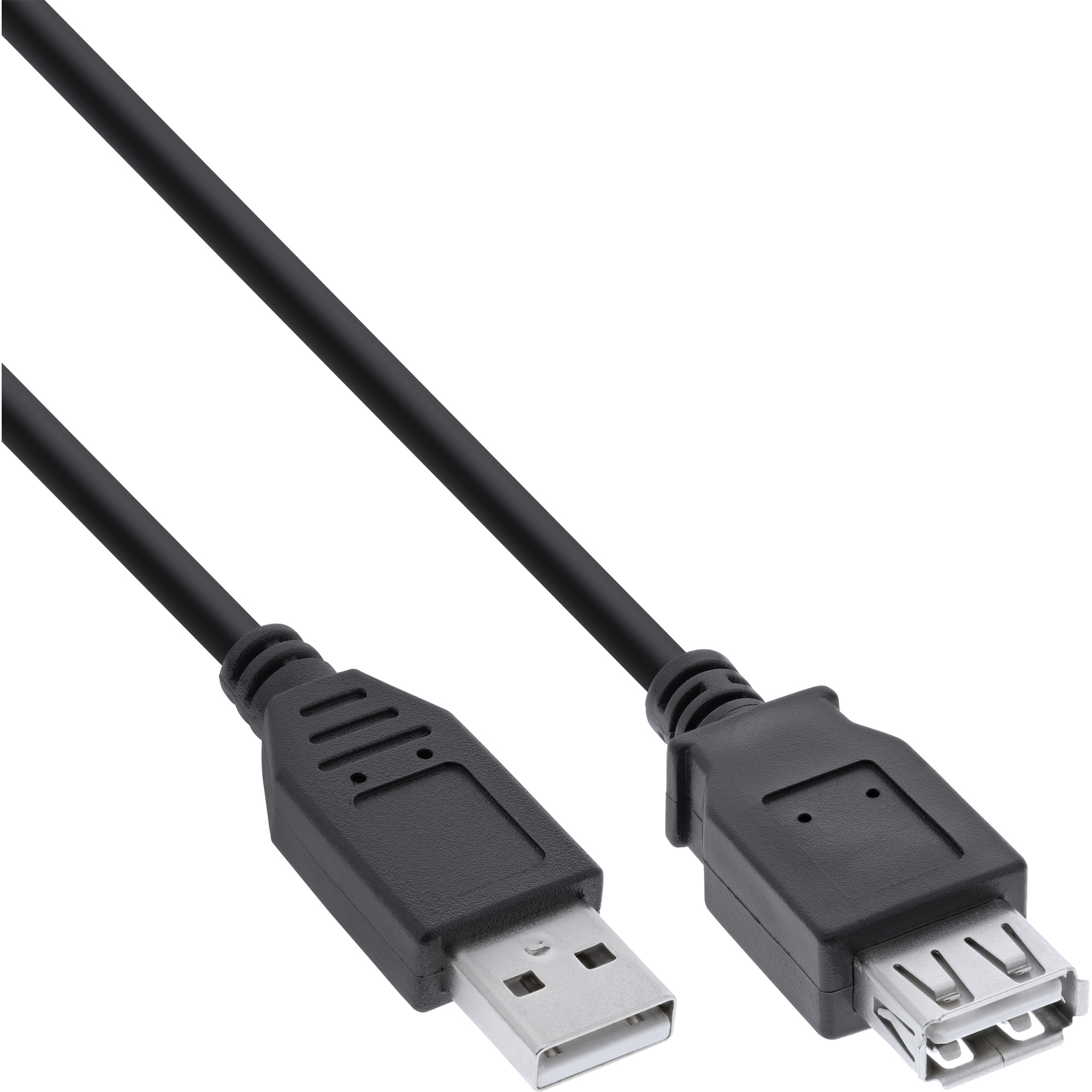 InLine® USB 2.0 Verlängerung, Stecker / Buchse, Typ A, schwarz, 3m