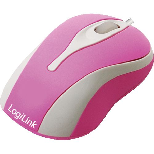 LogiLink® Maus (ID0021) - optisch USB Mini mit LED pink