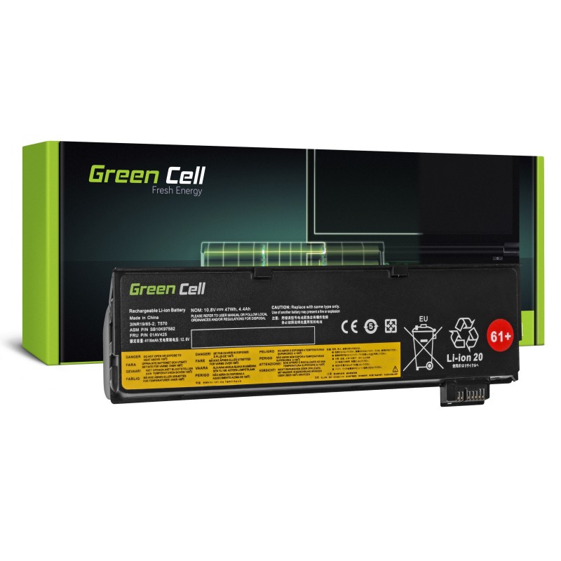Green Cell Laptop Akku (LE95) - für Lenovo ThinkPad T470 T570 P51S T25