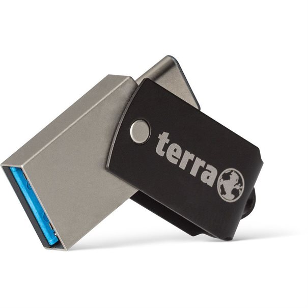 TERRA USThree A+C USB3.0 Stick 16GB 110/30, schwarz, silber