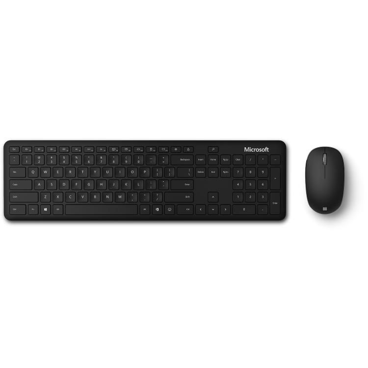 Microsoft Bluetooth Desktop (QHG-00006) - Set mit Maus und Tastatur, deutsches QWERTZ Tastaturlayout, schwarz, kabellos
