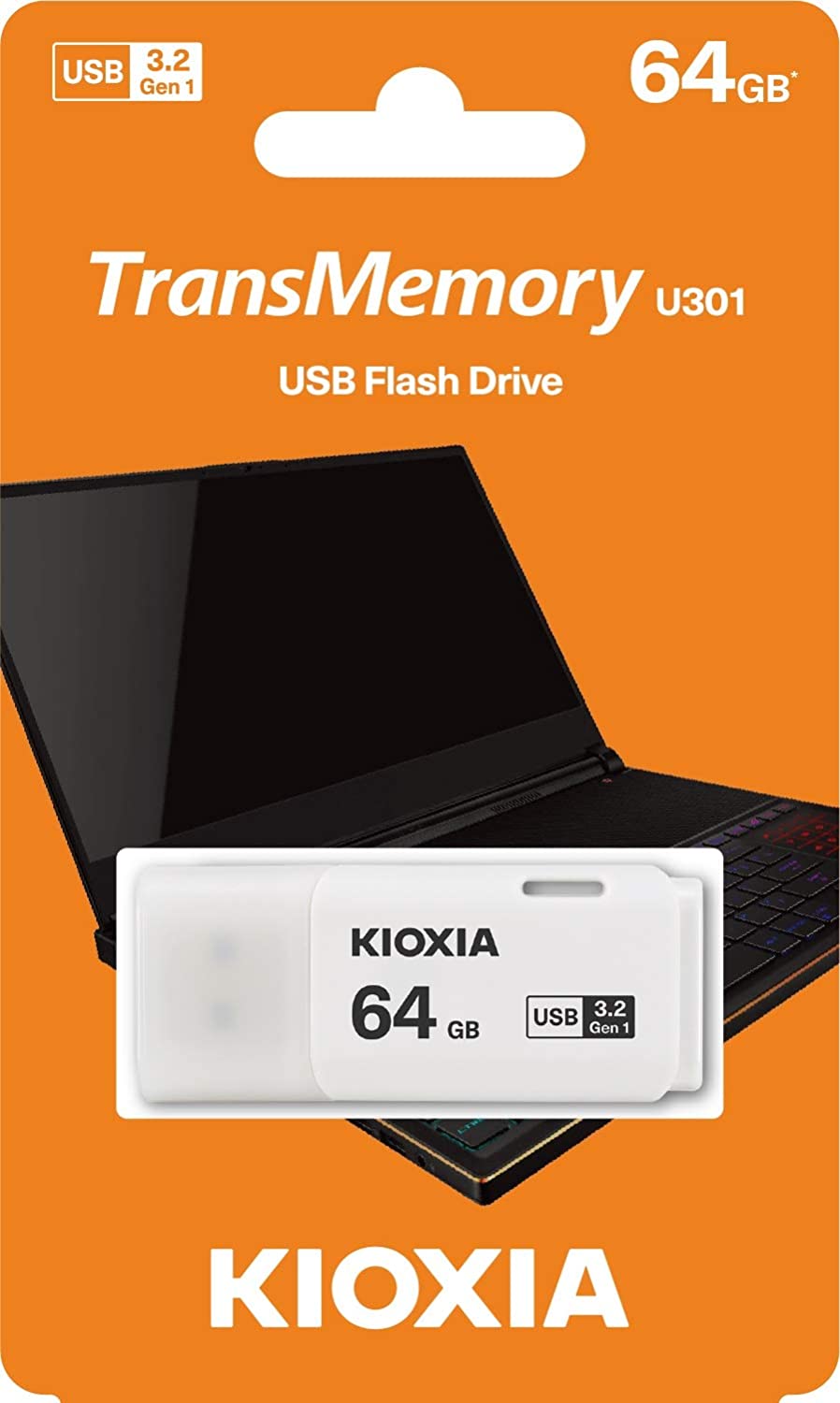 Kioxia USB-Flashdrive 64 GB USB3.0 TransMemory U301, Weiß