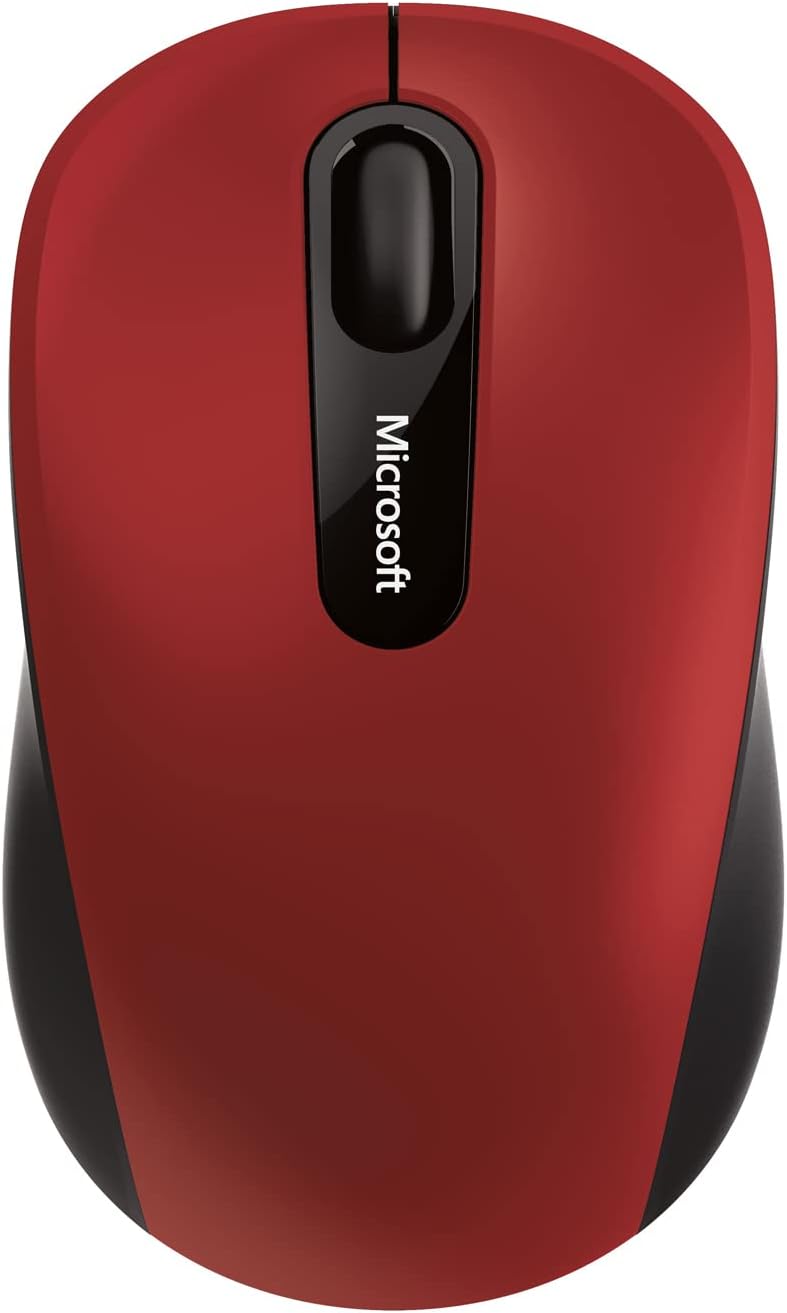 Microsoft Bluetooth Mobile Mouse 3600 (PN7-00013) - Maus, rot, kabellos über Bluetooth, für Rechts- und Linkshänder geeignet