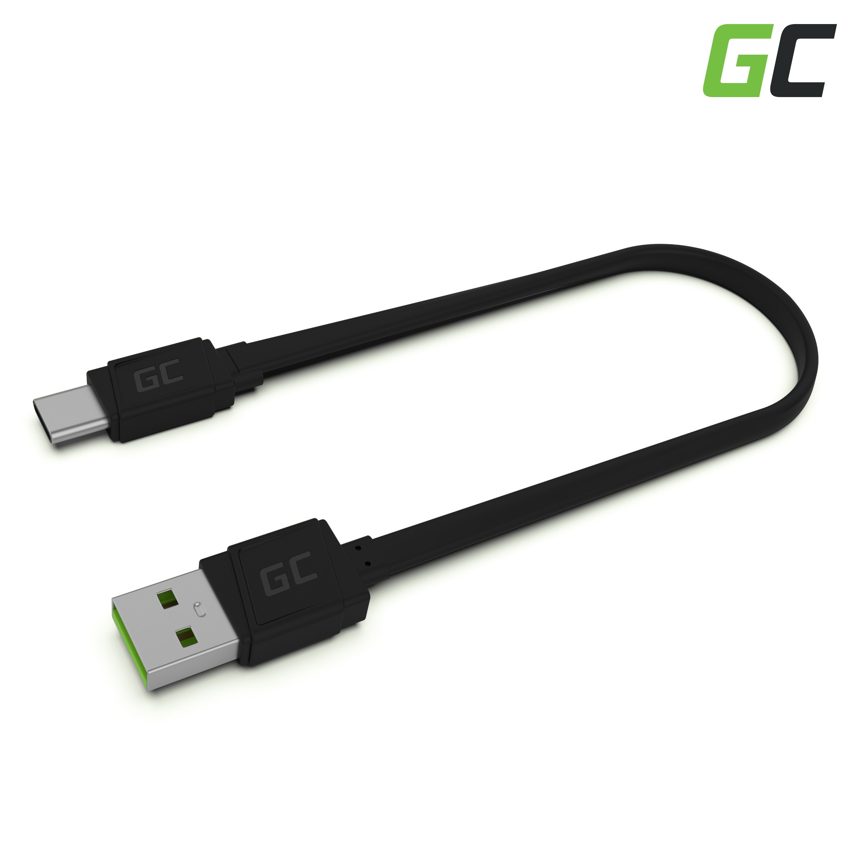 Green Cell Kabel GCmatte USB-C Flat cable 25 cm mit fast charging