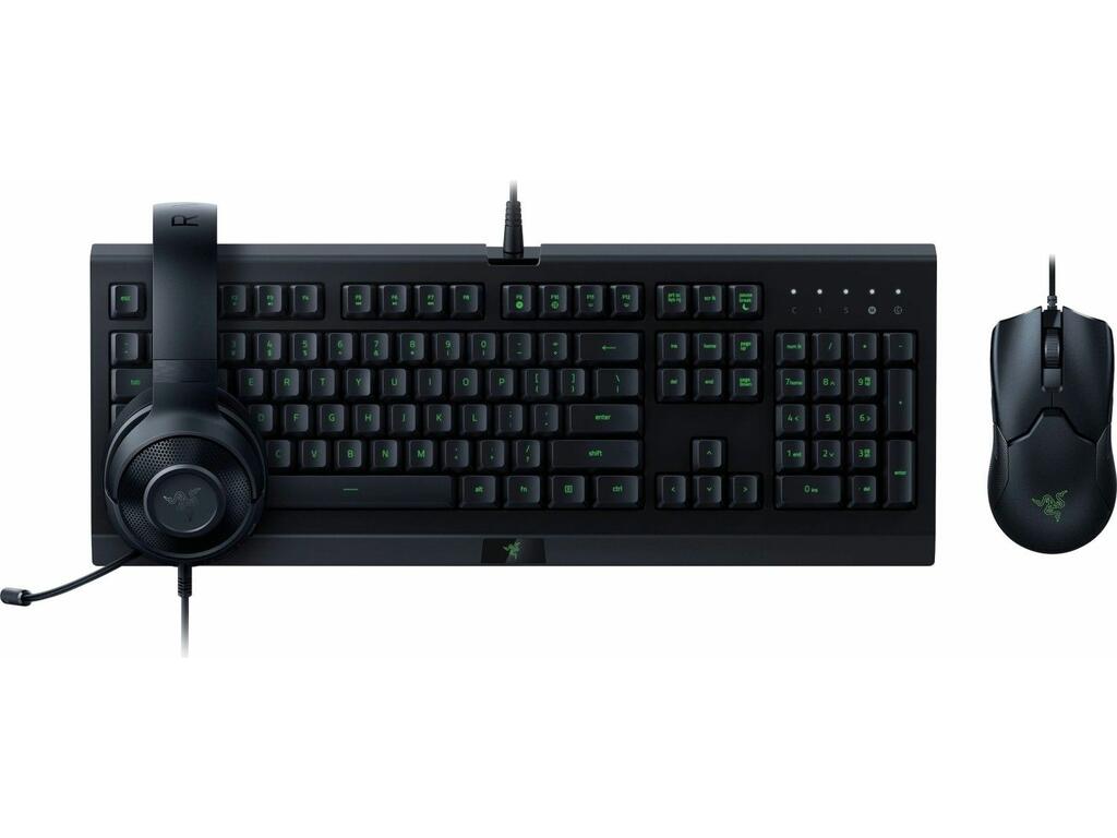 Razer BUNDLE Power Up V2 Gaming [DE] black Tastatur QWERTZ, Gaming Maus, Headset. Mousepad