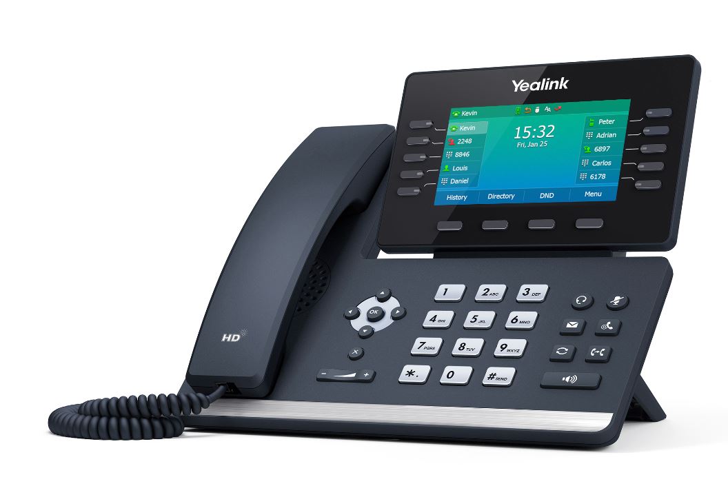 Yealink (SIP-T54W) - VoIP-Telefon - Bluetooth-Schnittstelle mit Rufnummernanzeige - Classic Gray