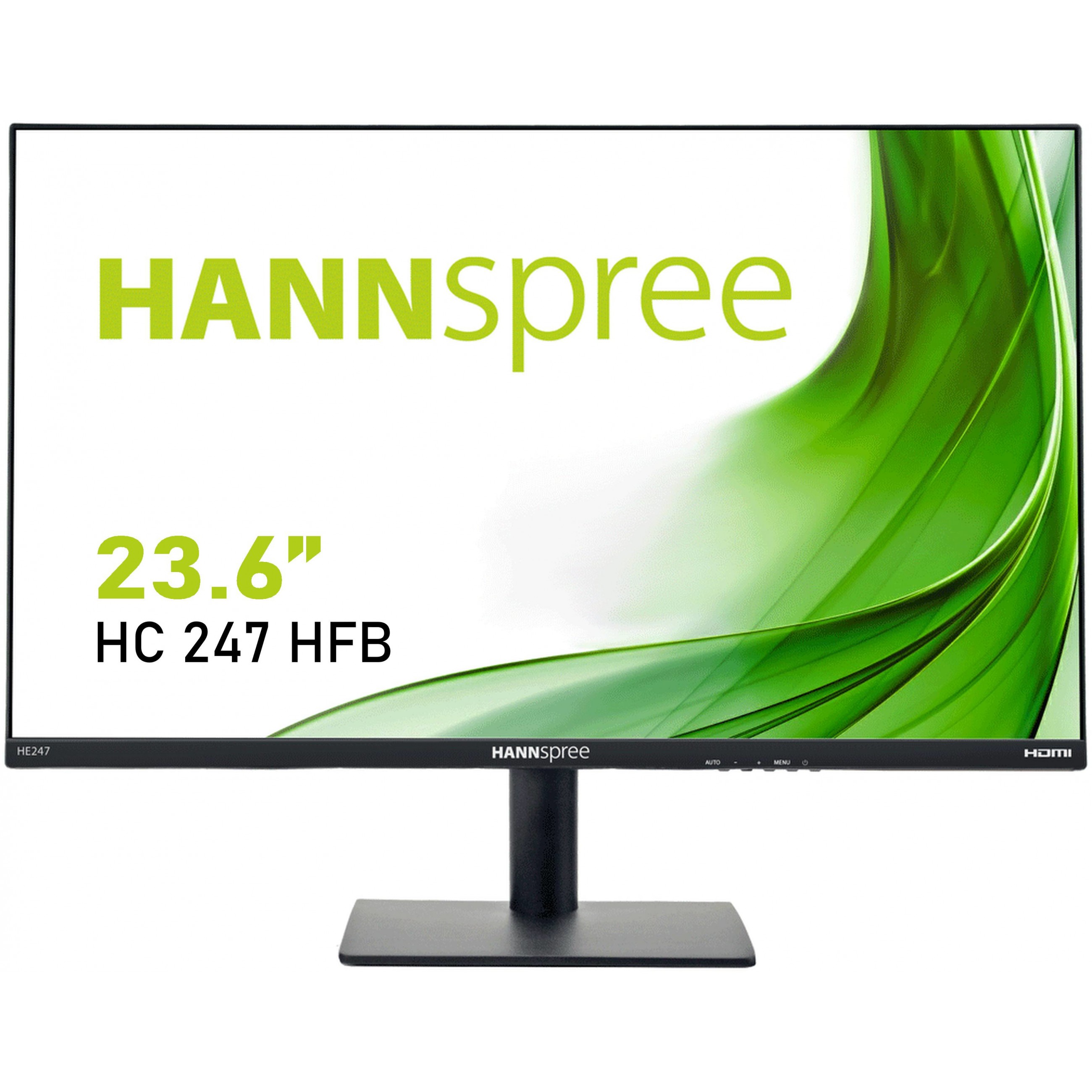 23,6" (59,6cm) 1920x1080 Hannspree HE247HFB 16:9 5ms HDMI VGA VESA Tilt Speaker Full HD Black 