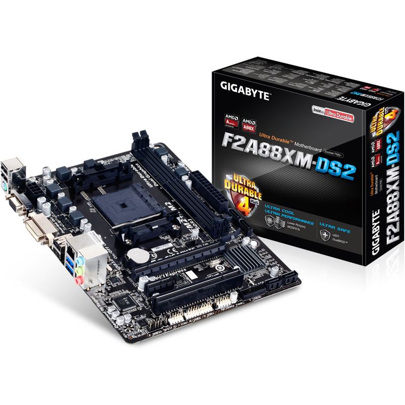 Mainboard Gigabyte GA-F2A88XM-DS2 Sockel FM2+ DDR3 (micro-ATX) Retail