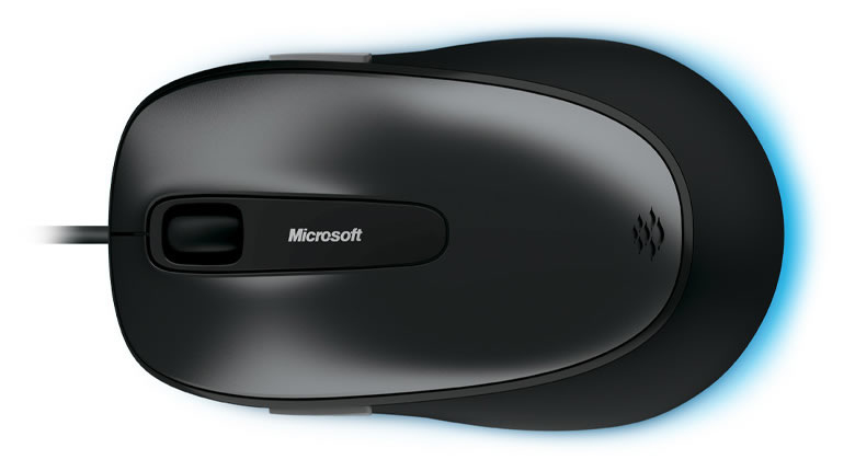 Microsoft Comfort Mouse 4500 (4FD-00023) - kabelgebunden, für Rechts- und Linkshänder geeignet, schwarz und grau