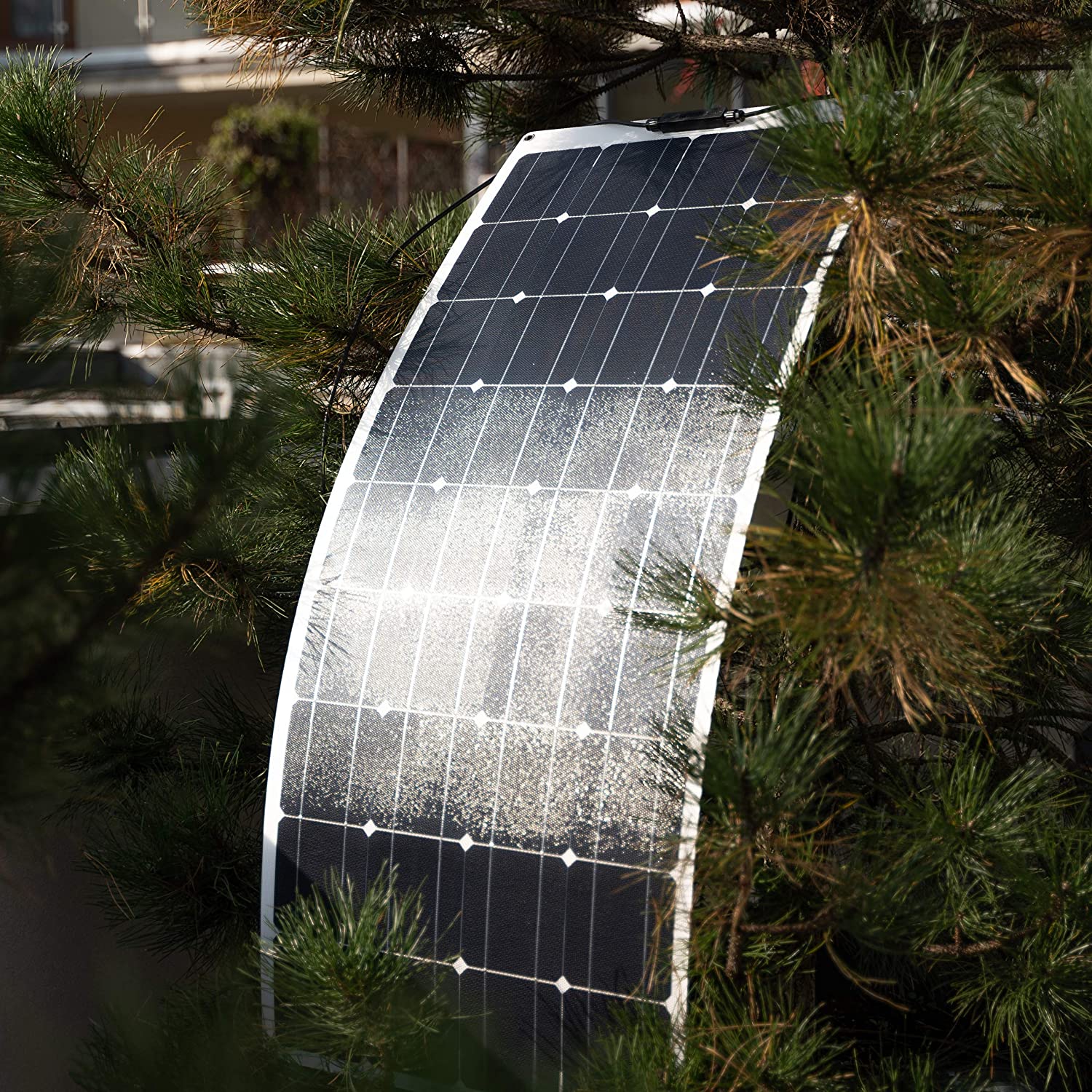 Flexibles Solarmodul Green Cell (PPV02) Solar Panel / Monokristallines Solarmodul / 100W / 12V 18V / ETFE / MC4