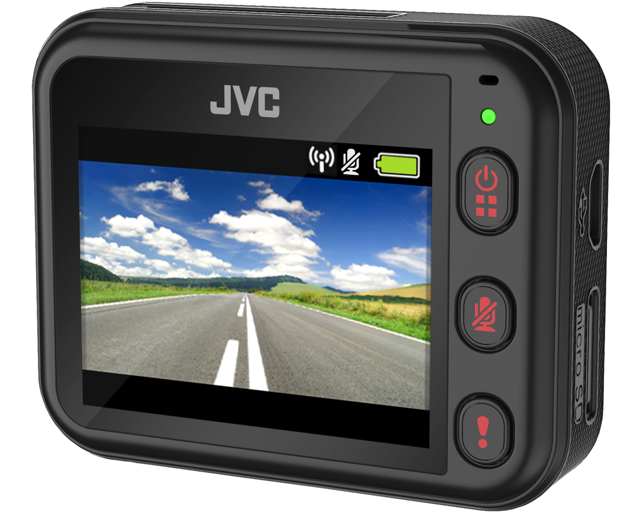 JVC GC-DRE10-E Full-HD Dashcam mit WiFi, App-Steuerung, 4 GB Micro-SD Karte