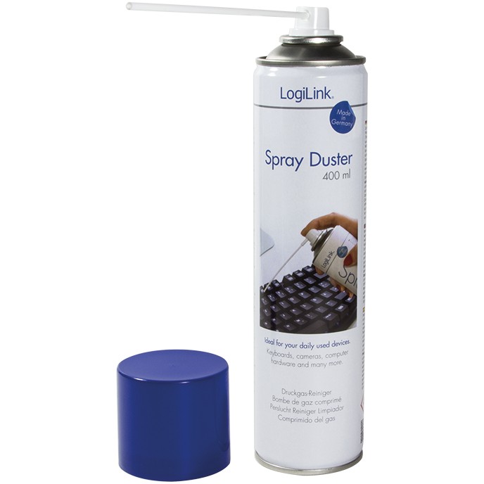  LogiLink Reinigungsspray Air Duster für Tastaturen - 400 ml 