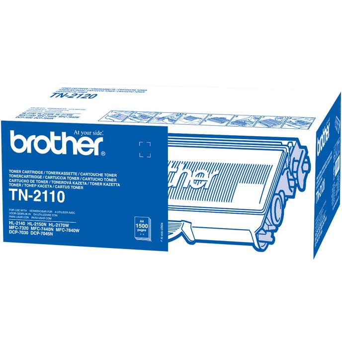 Original Toner Brother TN-2110 TN2110 schwarz (für Brother HL2140 HL2150N MFC7440N MFC7320...)