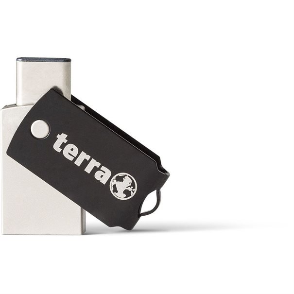 TERRA USThree A+C USB3.0 Stick 64GB 170/40, schwarz, silber