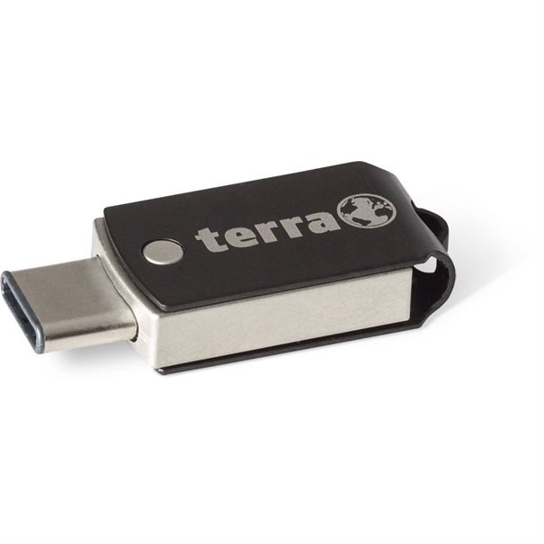 TERRA USThree A+C USB3.0 Stick 16GB 110/30, schwarz, silber