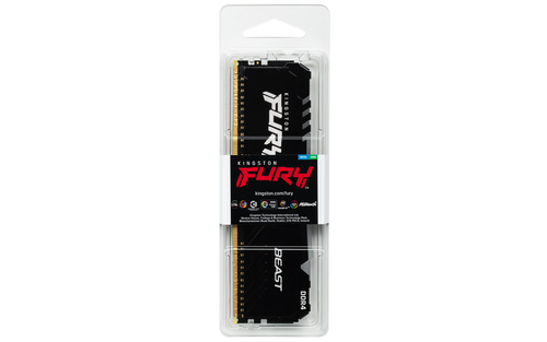32GB RAM Kingston FURY Beast RGB 3600MHz DDR4 CL18 Einzelnes Modul KF436C18BBA/32