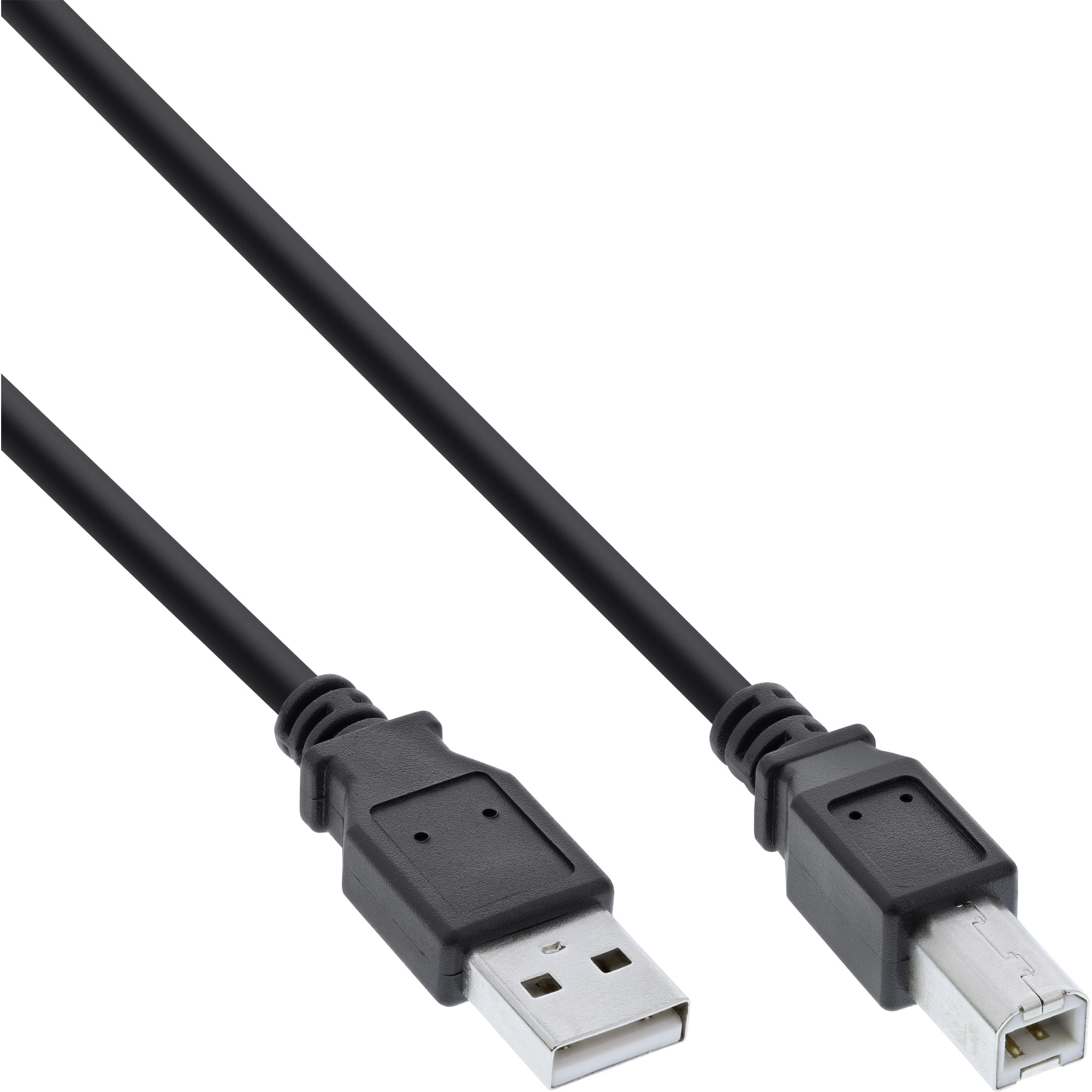 InLine® USB 2.0 Kabel, A an B, schwarz, 2m