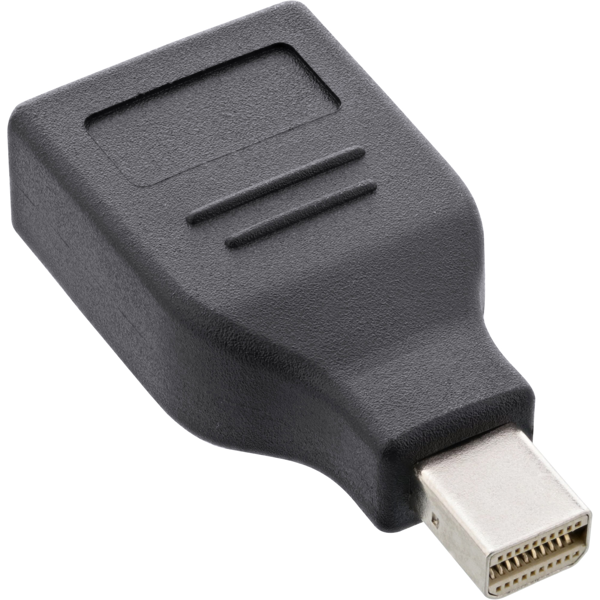 InLine® DisplayPort Konverter, mini DisplayPort Stecker auf HDMI Buchse, FullHD/60Hz, schwarz