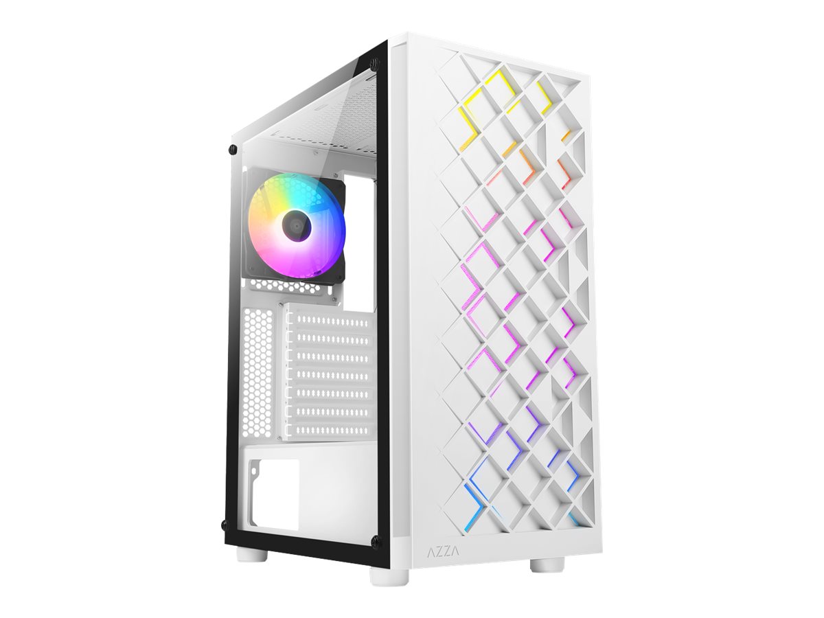 AZZA Spectra 280W (CSAZ-280W) - GAMING Midi Tower, weiß (ohne Netzteil) 