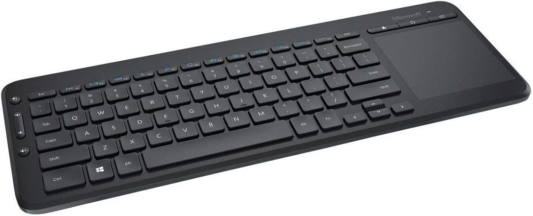 Microsoft All-in-One Media Keyboard (N9Z-00008) - Tastatur met Trackpad, deutsches QWERTZ Tastaturlayout, black, kabellos