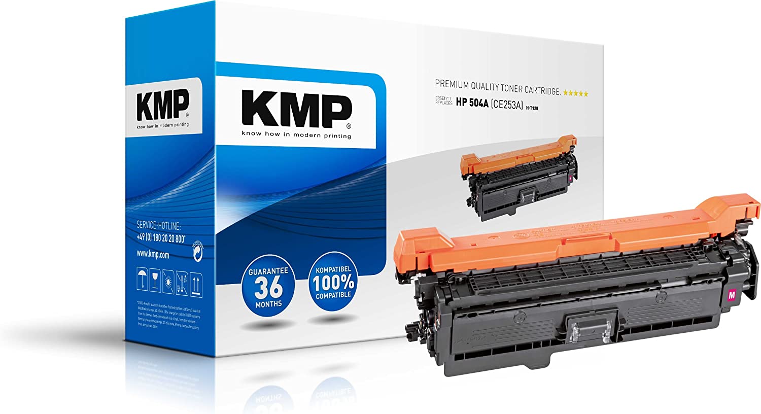 kompatibler Toner KMP H-T128 (magenta) ersetzt HP 504A (CE253A)