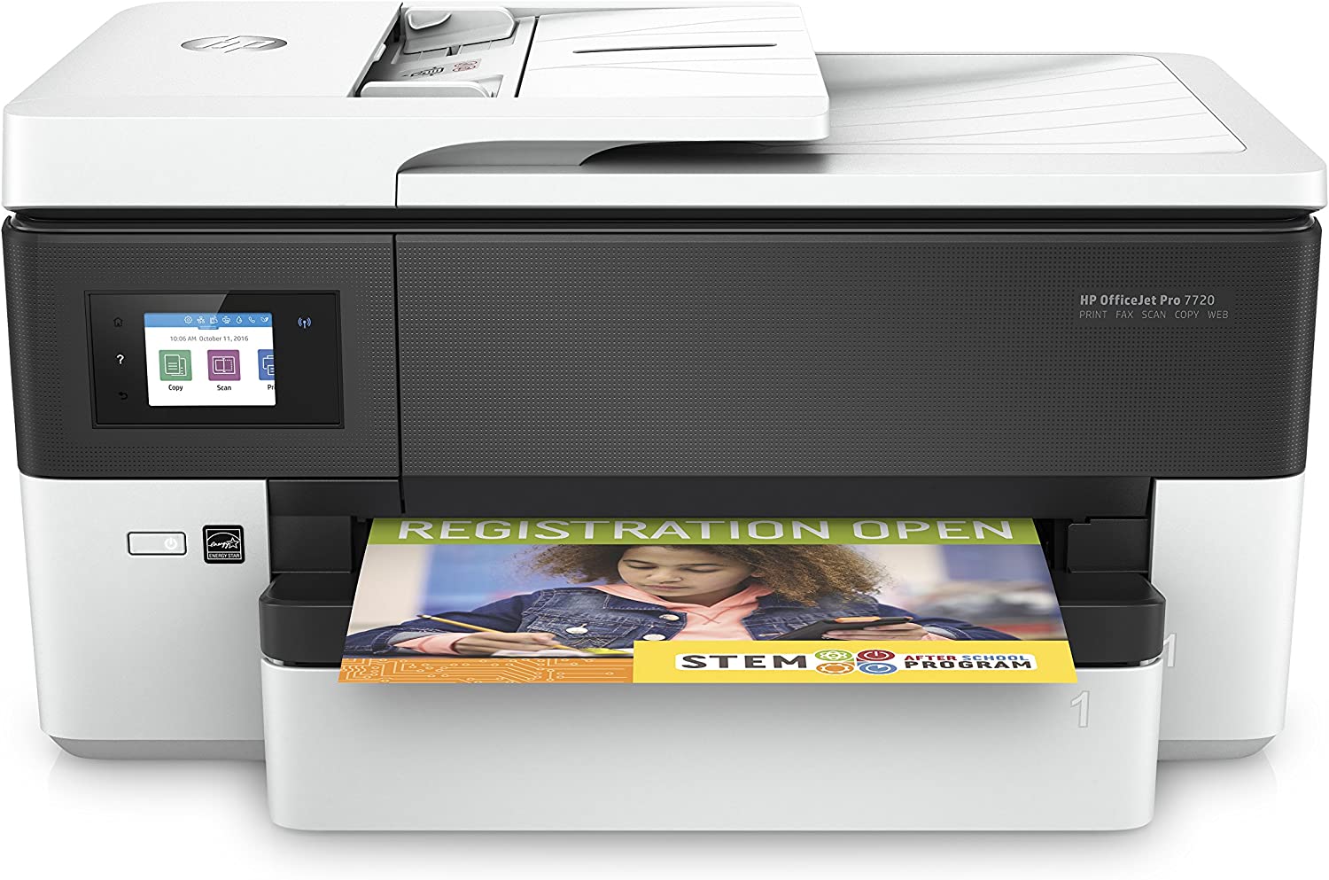 HP OfficeJet Pro 7720 - A3-Multifunktionsdrucker 4-in-1 (Drucker, Scanner, Kopierer, Fax, WLAN, Duplex, Airprint) Schwarz, weiß