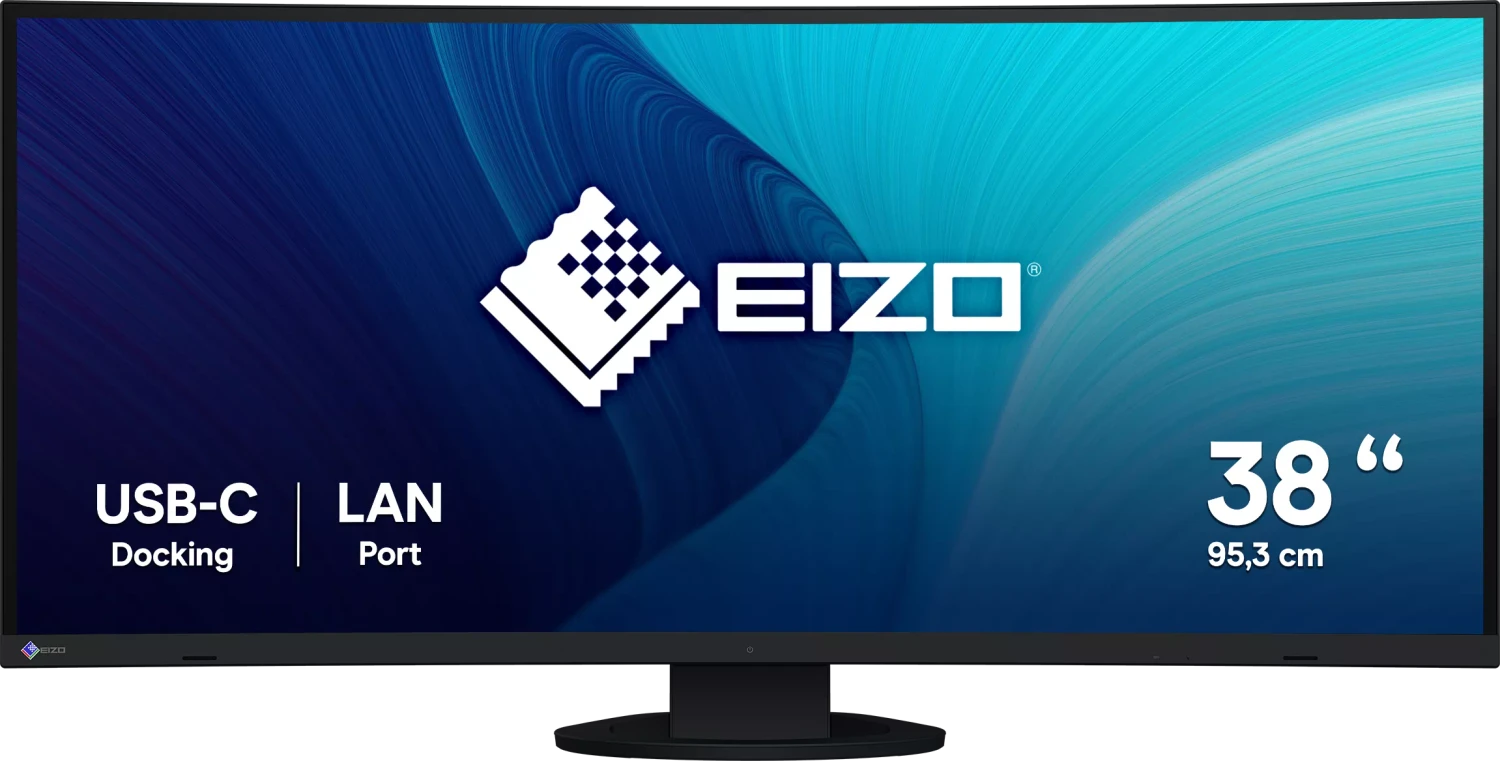 TFT 37,5" (95,3cm) EIZO FlexScan EV3895-BK Curved LED- Monitor - schwarz, QHD+ 3.840 x 1.600 (24:10), IPS, USB-C