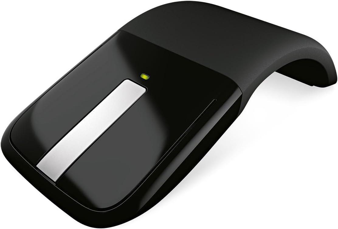  Microsoft Arc Touch Mouse (RVF-00050) - Maus, kabellos, für Rechts- und Linkshänder geeignet,  schwarz