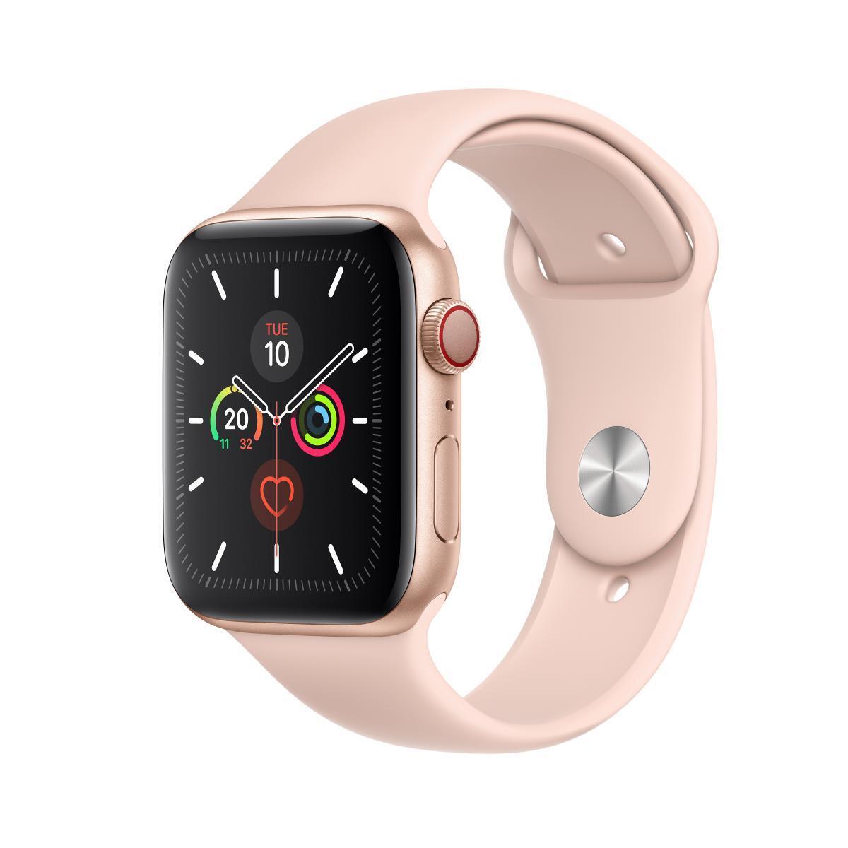 Apple Watch Series 5 (MWWD2FD/A) - GPS + Cellular 44mm Aluminium gold Sportband Sandrosa